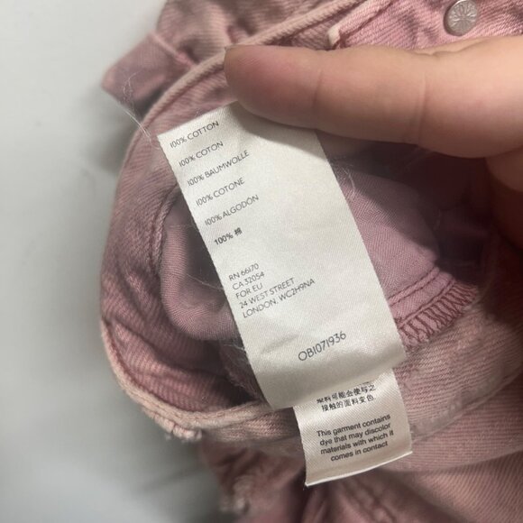 We the Free women’s Romeo blush Rolled Denim button fly Cutoffs size 26 - Picture 5 of 10